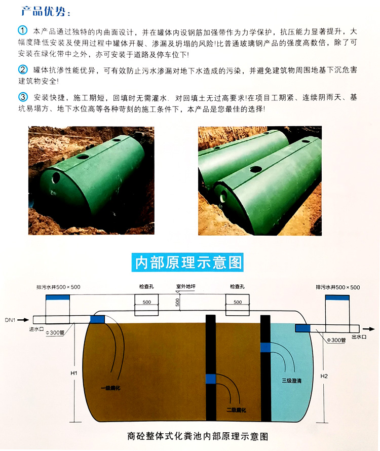 灵武玻璃钢化粪池